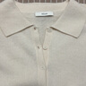 edition毛衣女春季牦牛絨羊毛復古知識分子polo領(lǐng)針織衫 砂白色 S 曬單實(shí)拍圖