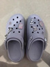 卡駱馳（CROCS）檀健次同款經(jīng)典泡芙洞洞鞋百舒適男沙灘鞋女鞋休閑鞋|207521 霜紫色-5BO 36 (220mm) 37 曬單實(shí)拍圖