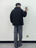 MMOPTOP立領(lǐng)棉衣男士秋冬季寬松潮流棉襖簡(jiǎn)約保暖棉服外套MMF01黑色L 曬單實(shí)拍圖