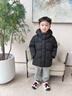 紅豆童裝簡(jiǎn)約女童90絨羽絨服兒童冬季新品男童加厚保暖連帽外套小童 黑色 110 充絨量73.9 曬單實(shí)拍圖