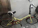 ICOLOUR折疊自行車(chē)成人男女超輕便攜單車(chē)變速減震通勤代步車(chē)后備箱免安裝 【免安裝】頂配版單速-復古黃 20寸【適合身高：140-170cm】 曬單實(shí)拍圖