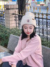 TUTORGOOSE大頭圍毛線(xiàn)帽女秋冬季保暖顯臉小帽子冷帽2025新款防寒護耳針織帽 溫暖米 均碼 曬單實(shí)拍圖