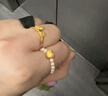 銀想容黃金足金999愛(ài)心戒指轉運珠桃心戒指520情人節送女朋友禮物 愛(ài)心約0.16g+珍珠戒指支持多退少補 曬單實(shí)拍圖