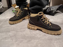 森馬馬丁靴男春季新款高幫真皮防水耐磨黑色工裝靴戶(hù)外防滑加絨棉靴子 黑色 42 曬單實(shí)拍圖