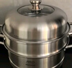 愛(ài)仕達（ASD）蒸鍋304不銹鋼三層家用湯鍋蒸煮燉 雙層復底26CM大容量蒸籠G3 曬單實(shí)拍圖