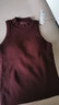優(yōu)衣庫女裝針織Bra背心/加杯背心百搭休閑478795 19 酒紅色 L /160/88 曬單實(shí)拍圖