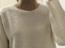 麥檬【十周年拉毛系列】MM100%羊毛針織衫毛衣上衣開(kāi)衫25秋冬裝新 開(kāi)衫-圓領(lǐng)-米白5GA934511 M （105斤-140斤） 曬單實(shí)拍圖