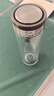 蘇泊爾（SUPOR）玻璃杯茶水分離雙層玻璃水杯磁彈高顏值泡茶杯車(chē)載商務(wù)杯子 霧隱灰400ml 曬單實(shí)拍圖
