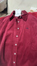 納維凱爾意大利小帆船女士全棉長(cháng)袖襯衫純色燈芯絨襯衣2333005502紅M 曬單實(shí)拍圖