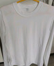 JEANSWEST LIFE真維斯長(cháng)袖t恤男潮春秋純棉白色打底衫學(xué)生寬松圓領(lǐng)純色內搭上衣 曬單實(shí)拍圖