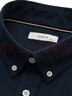 哈吉斯（HAZZYS）男裝凈色牛津紡襯衣男ASCZK1BCK01 藏青色NV 175/96A48 曬單實(shí)拍圖