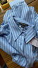 UR2025秋季新款女裝高智感氣質(zhì)豎條紋長(cháng)袖開(kāi)襟襯衫UWM250140 藍色條紋 XS 曬單實(shí)拍圖