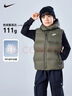 NIKE  耐克童裝男女童羽絨馬甲冬季新款兒童可拆卸連帽上衣 卡拉馬綠 160 /80 【建議身高158-170cm】 曬單實(shí)拍圖