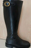 他她（TATA）盧昱曉超模靴騎士靴大筒圍顯瘦長(cháng)靴高筒加絨休閑靴 黑色（單里） 37 曬單實(shí)拍圖