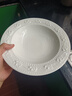 隨機陶瓷餐具盲盒米飯碗面碗湯碗系列碗餐具陶瓷碗瓷器加厚隔水燉 純白8.2英寸玫瑰浮雕草帽盤(pán)6只 曬單實(shí)拍圖