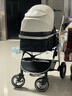 紐貝耳newber嬰兒車(chē) 嬰兒推車(chē) 嬰兒車(chē)0-3歲用折疊可坐可躺帶減震 可換向 黑白  遮陽(yáng)防蚊罩+護脊睡板 曬單實(shí)拍圖