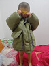 哈羅小黃鴨HAL.DUCK品牌男童羽絨棉服加厚外套新款洋氣兒童保暖棉襖冬裝寶寶男孩棉衣 軍綠色 130 曬單實(shí)拍圖