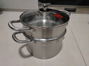 康巴赫蒸鍋304不銹鋼大容量湯鍋多功能蒸煮鍋具22cm復底燃氣電磁爐通用 曬單實(shí)拍圖