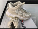 斐樂(lè )（FILA）官方女鞋加絨老爹鞋貓爪6代中幫厚底休閑鞋 香檳棕/白瑪瑙灰-PW 36.5 曬單實(shí)拍圖