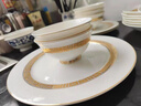 曼遠景德鎮骨瓷餐具套裝高檔奢華陶瓷器碗碟套裝家用歐式輕奢碗盤(pán)組合 盛世繁華高檔禮盒 60件套 曬單實(shí)拍圖
