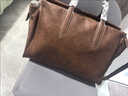 葉余李娜同款sont松循跡系列植鞣皮大號旅行大容量時(shí)尚單肩通勤斜挎包 檀棕色  大號 原版原標  皮料升級 曬單實(shí)拍圖