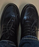 百麗通勤商務(wù)皮鞋2025男牛皮褶皺增高休閑鞋A1373AM4 黑色2  41 曬單實(shí)拍圖