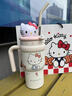 Hello Kitty大容量保溫杯女生款新年禮物高顏值316不銹鋼學(xué)生桌面吸管水杯子 hellokitty700ml（H禮盒裝） 曬單實(shí)拍圖