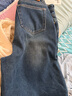 茵曼（INMAN）【商場同款】2025秋冬女裝新款加絨洗水闊腿牛仔褲顯瘦長褲 牛仔藍(lán) 27 曬單實(shí)拍圖