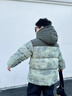 G.DUCKKIDS小黃鴨童裝男童冬裝羽絨服兒童加厚保暖拼色外套潮流百搭羽絨衣服 迷彩綠 120 cm 曬單實(shí)拍圖