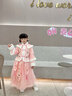 女童漢服加絨冬高端小女孩過(guò)年衣服中國風(fēng)唐裝超仙古裝裙子拜年服 079粉色加厚【送流蘇】 130 【建議40-46斤】 曬單實(shí)拍圖