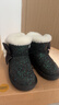 巴拉巴拉童鞋兒童雪地靴女童短靴女孩加厚加絨冬季靴子新閃亮 黑色調00399 27碼 曬單實(shí)拍圖