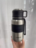 GULOO保溫杯男款大容量316不銹鋼泡茶杯雙飲吸管水杯學(xué)生便攜車(chē)載杯子 鎢鋼色 930ml 曬單實(shí)拍圖