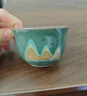 韻化汝窯黃主人杯陶瓷開(kāi)片茶杯功夫茶具文創(chuàng  )山水會(huì )客杯單泡茶杯子 孔雀綠-釉畫(huà)玉蘭杯-85ml 曬單實(shí)拍圖