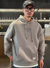 倉石一樹(shù) KAZUKI KURAISHI美式潮流痞帥連帽衛衣男士秋冬新款寬松百搭外套加絨保暖休閑帽衫 灰色 XL 150-170斤 曬單實(shí)拍圖