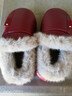 利達妮防水雪地棉鞋女款秋冬季加絨加厚保暖情侶女士外穿包根棉拖鞋 曬單實(shí)拍圖