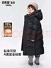 巴布豆（BOBDOG）95絨兒童羽絨服2025冬季男女中長(cháng)款保暖A類(lèi)三防抗菌面料連帽外套 黑色 240g+充絨 【抗寒-20°C】 170 【約身高150-160cm 體重95斤】 曬單實(shí)拍圖