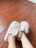 麥潮尚厚底棉拖鞋女冬季室內居家加絨保暖外穿可愛(ài)毛絨兔子棉拖 白色XS刺繡花朵兔子棉拖 35-36 36/37適合平時(shí) 曬單實(shí)拍圖