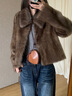 喬箐女士皮毛一體羊皮襖CCFUR72514:00西班牙進(jìn)口托托斯卡納中古甜茶 miu棕雙色 M 均碼 曬單實(shí)拍圖