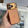 艾德加適用iphone17promax手機殼超薄透明帶AI相機按鍵硅膠保護殼閃粉鏡頭膜全包圍防摔高級感男女款外殼 星橙色-閃粉自帶鏡頭膜-鋼化膜 蘋(píng)果17promax 曬單實(shí)拍圖