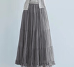 伊芙麗（eifini）朱珠代言休閑亂褶蛋糕半身裙女2025秋季新款通勤茶歇度假裙子 灰色 M 105-120斤 曬單實(shí)拍圖