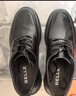 百麗通勤商務(wù)皮鞋2025男牛皮褶皺增高休閑鞋A1373AM4 黑色2  40 曬單實(shí)拍圖