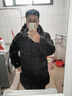 OEHE秋冬季中長(cháng)款棉服男士寬松大碼加厚連帽夾克外套上衣服工裝襖褂子 黑色【御寒保暖】 XL 曬單實(shí)拍圖