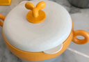英氏（YEEHOO）寶寶輔食碗嬰兒注水保溫碗不銹鋼兒童餐具吸盤(pán)碗 澗石藍-三件套 曬單實(shí)拍圖