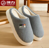 回力棉拖鞋男士冬季新款厚底踩屎感居家保暖毛絨棉拖男0806 灰色44-45 曬單實(shí)拍圖