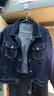 尚都比拉不易褪色含棉牛仔外套女秋季撞色明線(xiàn)開(kāi)衫單排扣氣質(zhì)外搭上衣 曬單實(shí)拍圖