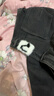 DZZIT地素牛仔褲冬季雪絨工藝雙色丹寧褲子女3I4R6031A 黑色 M 曬單實(shí)拍圖