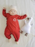 翹腳鴨嬰兒衣服新生連體衣拜年服滿(mǎn)月寶寶過(guò)年百天周歲喜慶紅色睡衣秋冬 曬單實(shí)拍圖