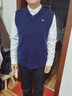 恒源祥 純羊毛背心男馬甲秋季套頭V領(lǐng)針織羊毛衫坎肩內搭無(wú)袖男式毛衣 曬單實(shí)拍圖