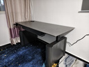 鵬景雅居電動(dòng)臺式電腦桌家用主播游戲雙人升降桌臺式工作臺學(xué)習桌TL46 經(jīng)典版 黑色馬鞍皮桌面+抽屜 220*80cn桌面尺寸/包安裝 曬單實(shí)拍圖