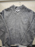 ONLY2024冬季新款學(xué)院風(fēng)刺繡寬松落肩開(kāi)衫毛衣針織衫女|12513B001 G11 淺灰花色 M (165) 84A 曬單實(shí)拍圖